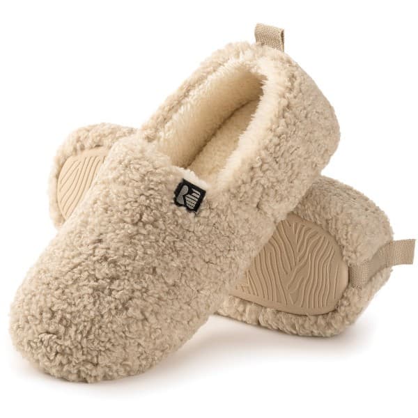RockDove Faux Shearling Closed Back Slipper