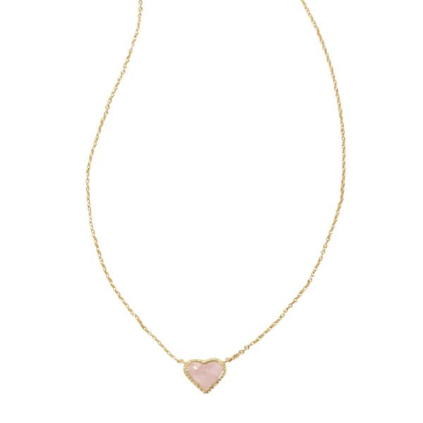 Kendra Scott Anna Pendant Necklace, Rose Quartz