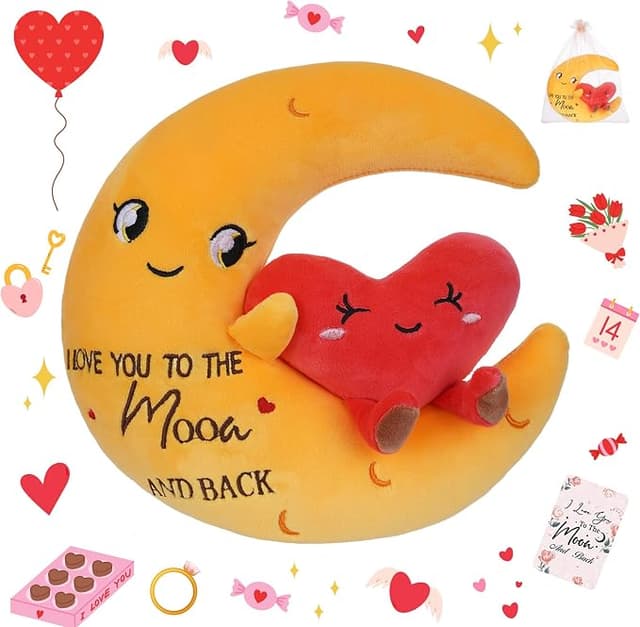 "I Love You to the Moon and Back" Moon Plush
