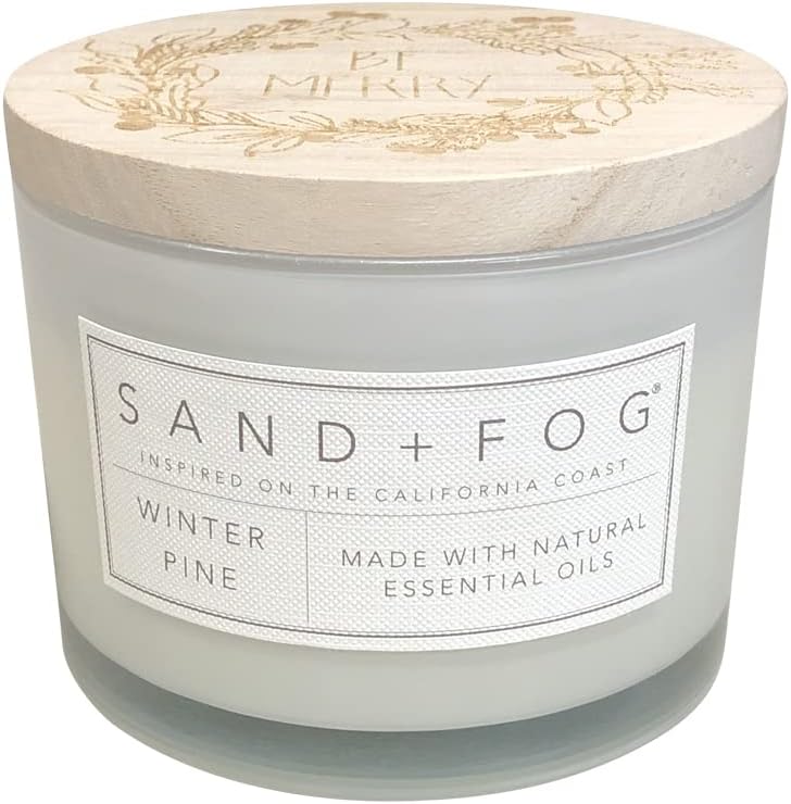 Winter pine candle on a Christmas wishlist